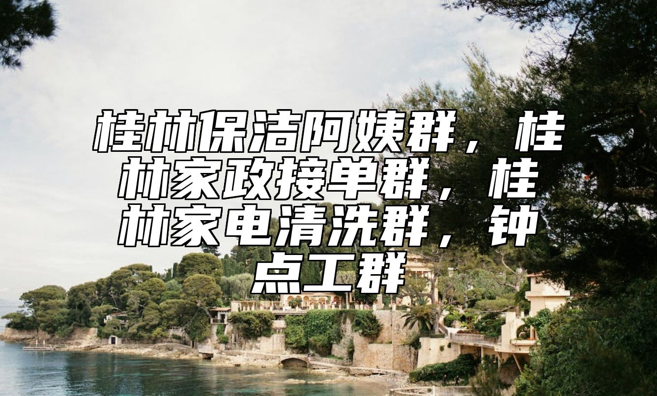 桂林保洁阿姨群，桂林家政接单群，桂林家电清洗群，钟点工群 