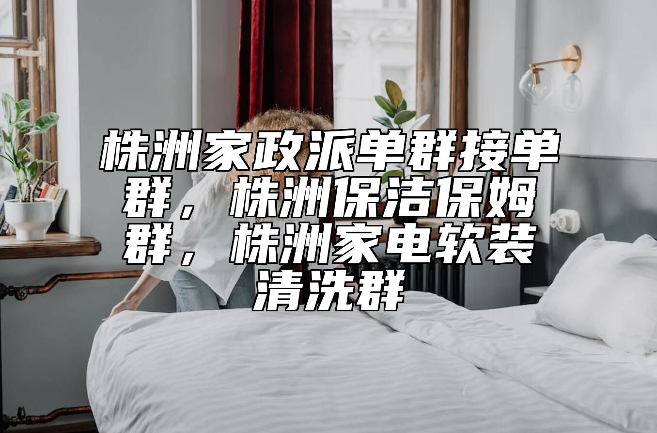 株洲家政派单群接单群，株洲保洁保姆群，株洲家电软装清洗群 