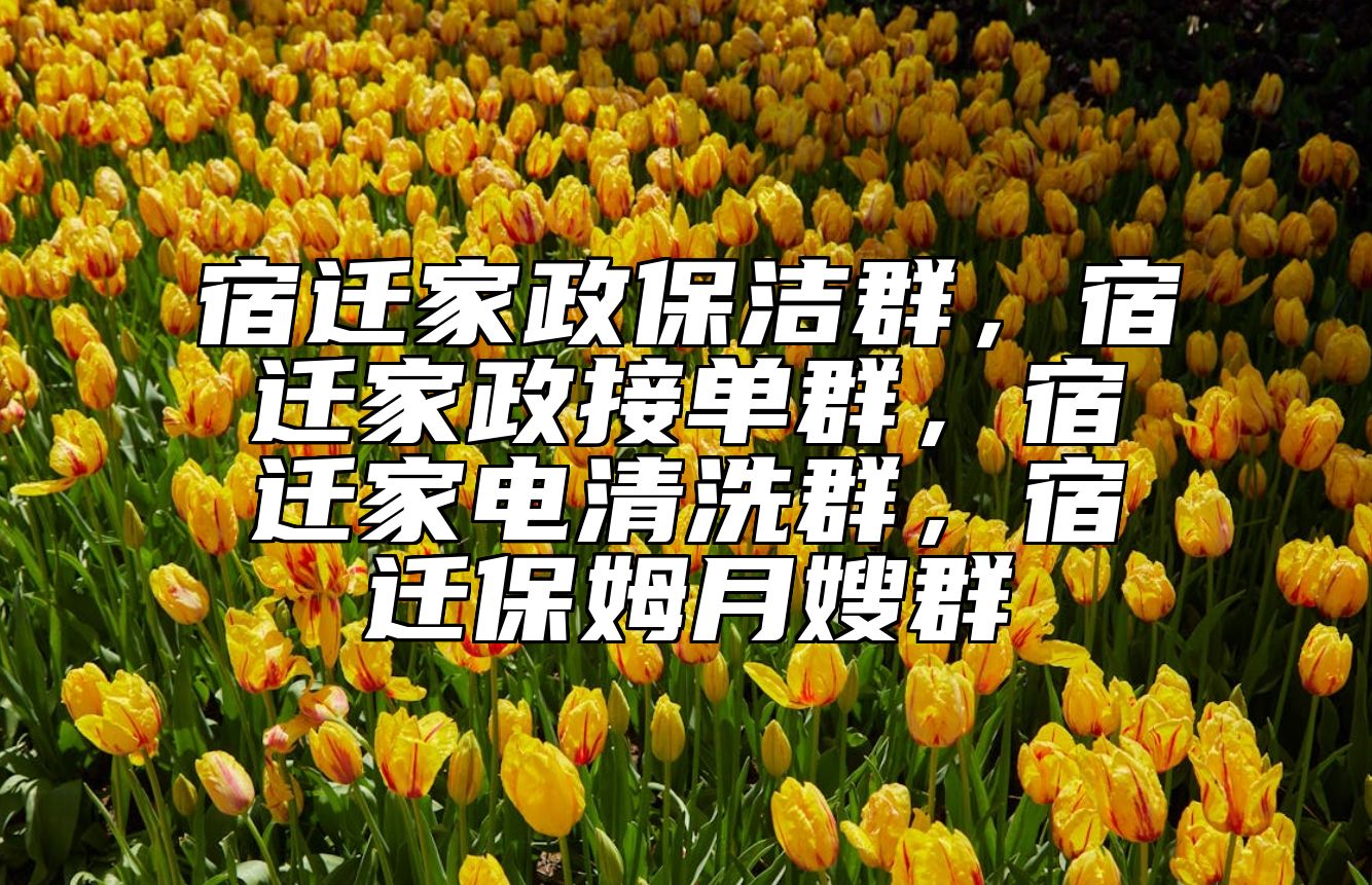 宿迁家政保洁群，宿迁家政接单群，宿迁家电清洗群，宿迁保姆月嫂群 