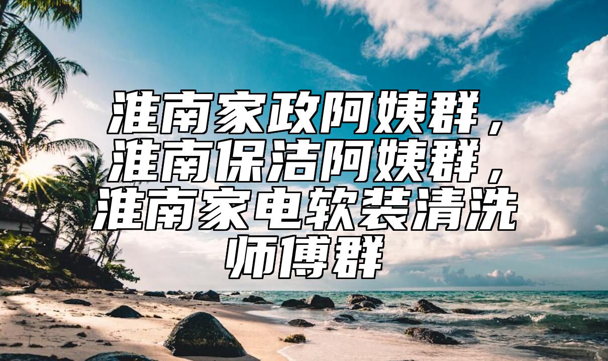 淮南家政阿姨群，淮南保洁阿姨群，淮南家电软装清洗师傅群 