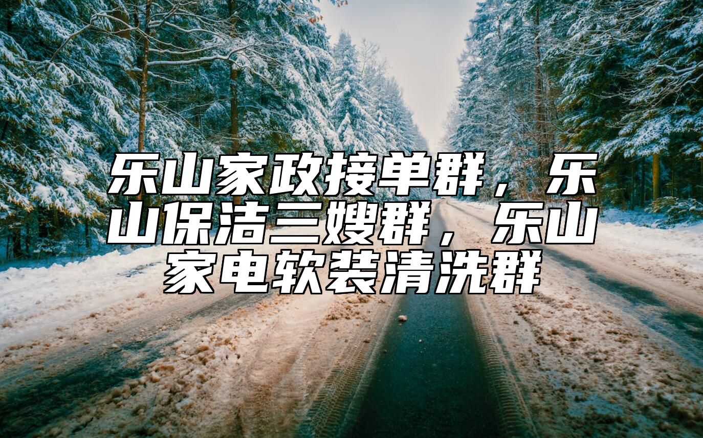 乐山家政接单群，乐山保洁三嫂群，乐山家电软装清洗群 