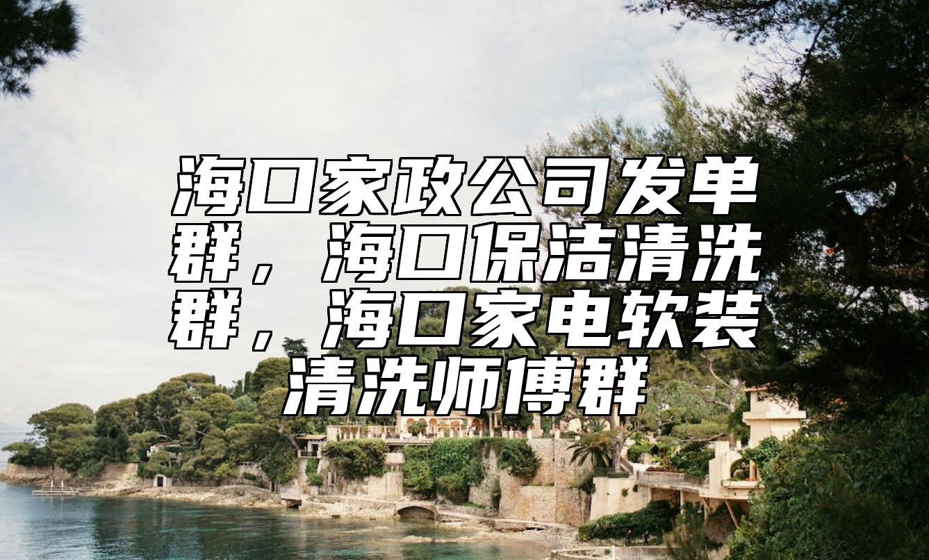 海口家政公司发单群，海口保洁清洗群，海口家电软装清洗师傅群 